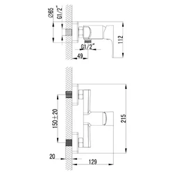 Смеситель для душа Lemark plus Factor LM1603C - изображение 2