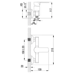 Смеситель Lemark plus Grace LM1503C для душа - изображение 2