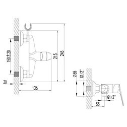 Смеситель Lemark Partner LM6559C для душа - изображение 3