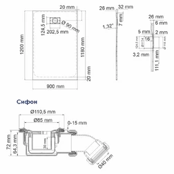 Поддон для душа Wasserkraft Main 41T07 120x90 см - изображение 2