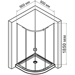Душевой уголок Wasserkraft Leine 35P01-185 90x90 см - изображение 3