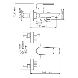 Смеситель Wasserkraft Dill 6101 для ванны с душем - изображение 7