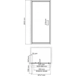 Душевая дверь в нишу Wasserkraft Salm 27I12 100 см - изображение 8