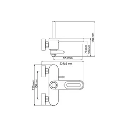Смеситель Wasserkraft Kammel 1801 для ванны с душем - изображение 2