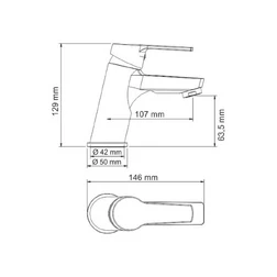 Смеситель Wasserkraft Rhin 4403 для раковины - изображение 3