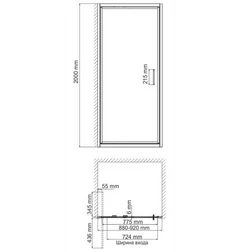 Душевая дверь в нишу Wasserkraft Salm 27I27 - изображение 4