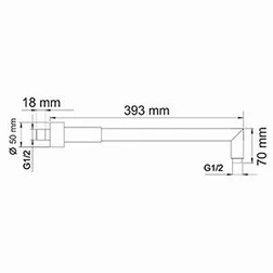 Кронштейн для верхнего душа Wasserkraft A019 - изображение 2