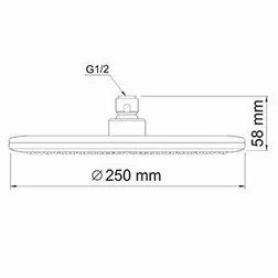 Верхний душ Wasserkraft A030 - изображение 3