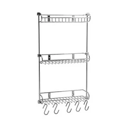 Полка Wasserkraft K-1433 3-ярусная, с крючками - изображение 1