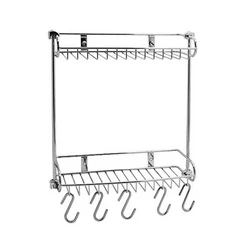 Полка Wasserkraft K-1422 2-ярусная, с крючками - изображение 1