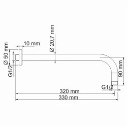 Кронштейн для верхнего душа Wasserkraft A097 - изображение 2