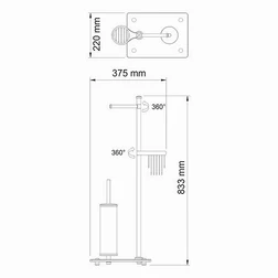Стойка Wasserkraft K-1234 бронза - изображение 2
