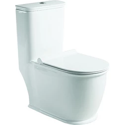 Унитаз-моноблок SantiLine SL-5019 безободковый, с микролифтом - изображение 1