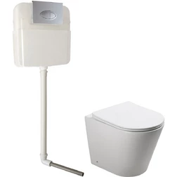 Комплект SantiLine SL-5020 + SL-02 безободковый унитаз с микролифтом+ бачок для скрытого монтажа - изображение 1