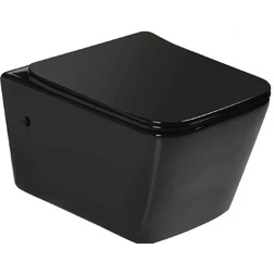 Унитаз подвесной SantiLine SL-5004B безободковый, с микролифтом - изображение 1