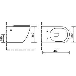 Комплект SantiLine SL-5018 + SL-01 безободковый унитаз с микролифтом+ система инсталляции с кнопкой - изображение 2