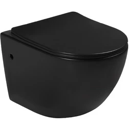 Унитаз подвесной SantiLine SL-5018B безободковый, с микролифтом - изображение 1