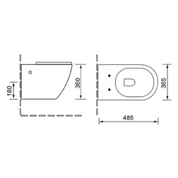 Унитаз подвесной SantiLine SL-5018B безободковый, с микролифтом - изображение 2